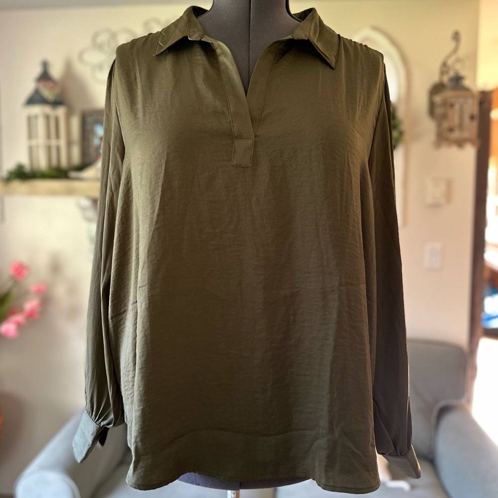 Banana Republic Dark Olive Blouse